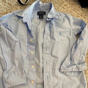 Ralph Lauren Polo Blue Button-Down Shirt (Size 4)